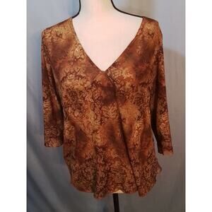 Brown Route 66 brown blouse